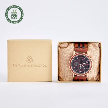 The Redwood: Handmade Chronograph Wood Watch For Men, 2 of 8