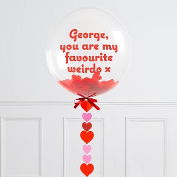 Personalised Favourite Weirdo Valentine's Balloon, 3 of 4