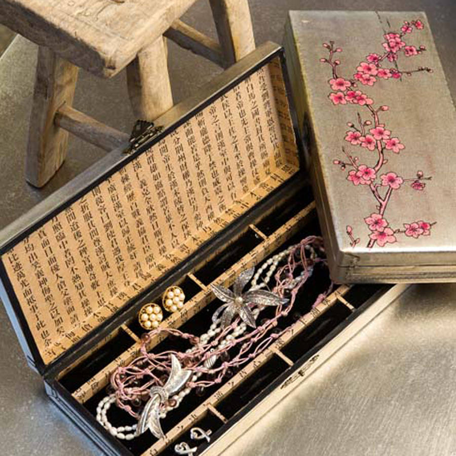 Silver Chinese Jewellery Box By Orchid