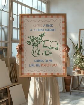 Books And Flowers Perfect Day Print, 3 of 4