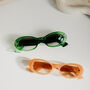 Lomi Oval Vintage Style Sunglasses, thumbnail 2 of 5