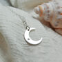Personalised Name Crescent Moon Silver Necklace, thumbnail 10 of 10