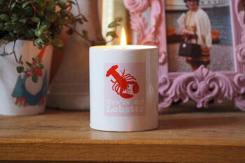 Personalised Lobster Ceramic Candle, 3 of 5