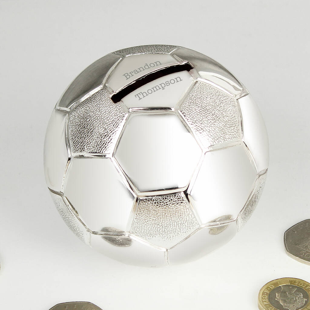 Personalised Football Money Box Keepsake Gift By Alice Frederick