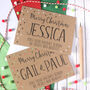 Personalised Merry Christmas Card With Gold Dots, thumbnail 1 of 5