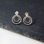 Large Organic Coin Stud Earrings 9ct Gold Or Silver, thumbnail 2 of 3