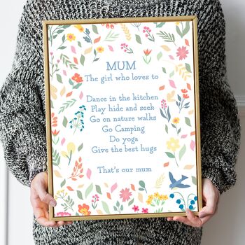 Custom Mum Print Affirmations Mothers Day Personalised Art Print, 2 of 5