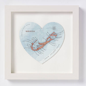 Bermuda Map Heart Print, 2 of 4