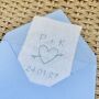 Embroidered Love Note Patch | Custom Wedding Initials, thumbnail 1 of 2