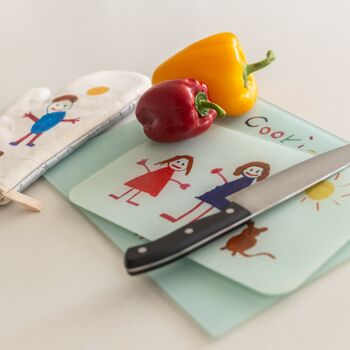 Personalised Grandma Childs Drawing Chopping Board, 3 of 8
