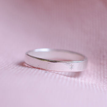 stacking engraved personalised ring simple star notonthehighstreet