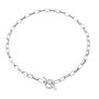 Sterling Silver Chunky Chain Link T Bar Necklace, thumbnail 2 of 4