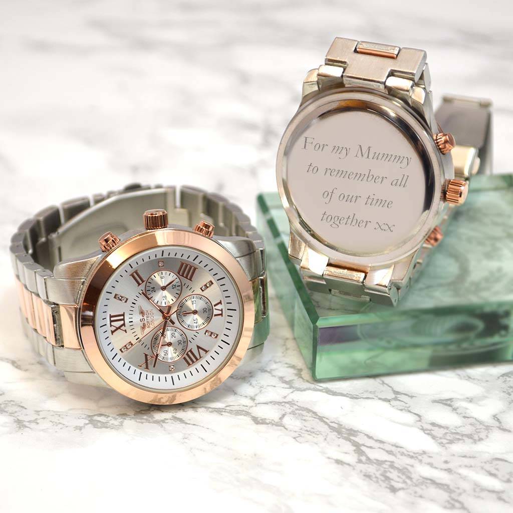mens gold and silver watch