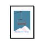 Personalised Ski Lift And Mountains Art Print, thumbnail 5 of 6
