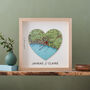 Where It All Began Personalised Map Heart Print Gift, thumbnail 5 of 12