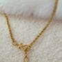 Vintage Toggle Clasp Necklace In 18 K Gold Adjustable Belcher Chain Waterproof Jewellery, thumbnail 3 of 5
