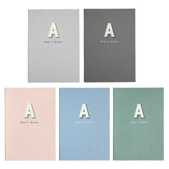 Personalised A5 Typographic Notebook Colour, 3 of 8
