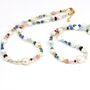 Multi Coloured Gemstone And Pearl Beaded Necklace, thumbnail 10 of 12