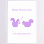 Personalised Squirrel Birthday Card, thumbnail 3 of 7