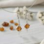 Handmade Baltic Amber And Sterling Silver Drop Earrings, thumbnail 2 of 4