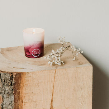 Hand Painted Votive Candle | Pear And Freesia, 2 of 4
