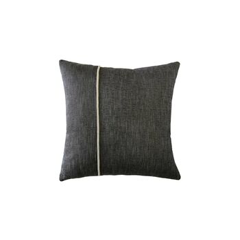 Asymmetric Contrast Piped Linen Cushion, 2 of 2