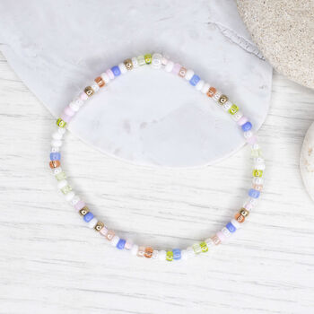 Blossom Multicoloured Seed Bead Friendship Bracelet, 3 of 4