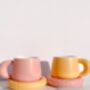 Cushion Club Ceramic Mug And Saucer Set Apricot, thumbnail 5 of 6