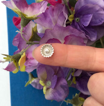 Mother's Day Sterling Silver Mini Sunflower Necklace, 10 of 12
