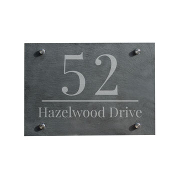 Personalised Large Number Slate House Sign, 3 of 4