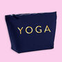 Gold 'Yoga' Pom Pom Make Up Bag, thumbnail 3 of 4