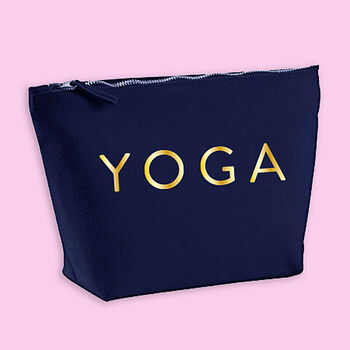 Gold 'Yoga' Pom Pom Make Up Bag, 3 of 4