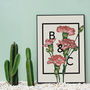 Personalised Carnations Botanical Flower Print, thumbnail 3 of 8
