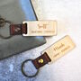 Best Man Leather And Wood Keyring, thumbnail 2 of 4