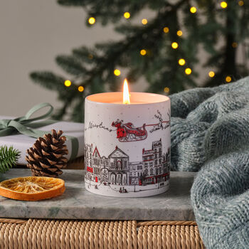 Santa's Sleigh Winter Forest Luxury Christmas Candle, 4 of 5