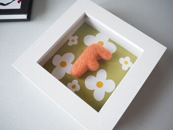 Mini Box Frame Letter And Daisy Print, 5 of 12