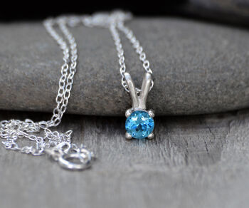Topaz Necklace In Sterling Silver, November Birthstone Necklace, 2 of 8