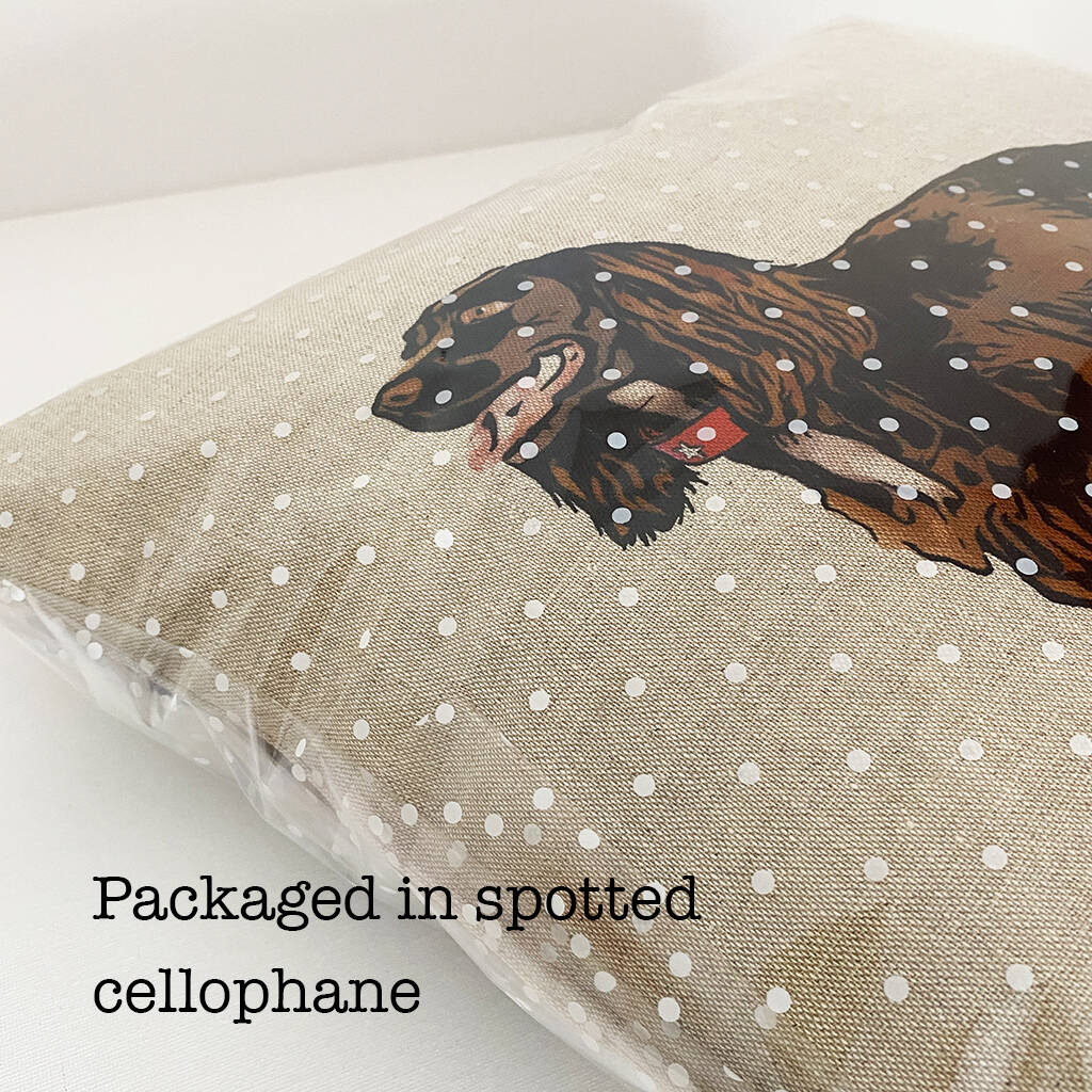 black cocker spaniel cushion