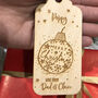 Personalised Christmas Bauble Wooden Gift Tag Pack, thumbnail 2 of 2