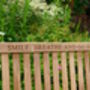 Engraved Wooden Garden Bench, thumbnail 6 of 10