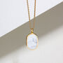 Men's Small Howlite Dog Tag Locket Gold, thumbnail 2 of 5