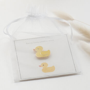 Duck Enamel Pin On Bespoke Giftcards, 8 of 12