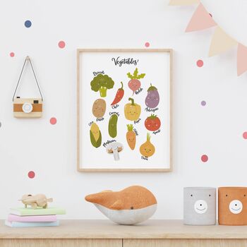 Set Of Two Fruit And Vegetable Educational Print Set, 5 of 6