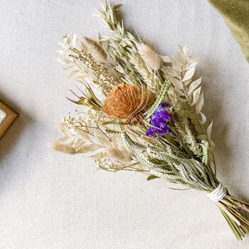 Banksia Dried Flower Bouquet With Wheat, 6 of 8