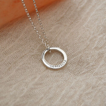 Women's Personalised Circle Pendant Necklace, 4 of 7