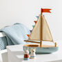 Personalised Wooden Sail Away Boat Toy, thumbnail 1 of 3