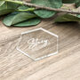 Personalised Acrylic Wedding Table Place Name, thumbnail 1 of 4