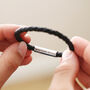 Men's Personalised Rough Braided Leather Bracelet, thumbnail 4 of 12