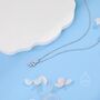 Tiny Cz Leaf Pendant Necklace In Sterling Silver, thumbnail 3 of 10