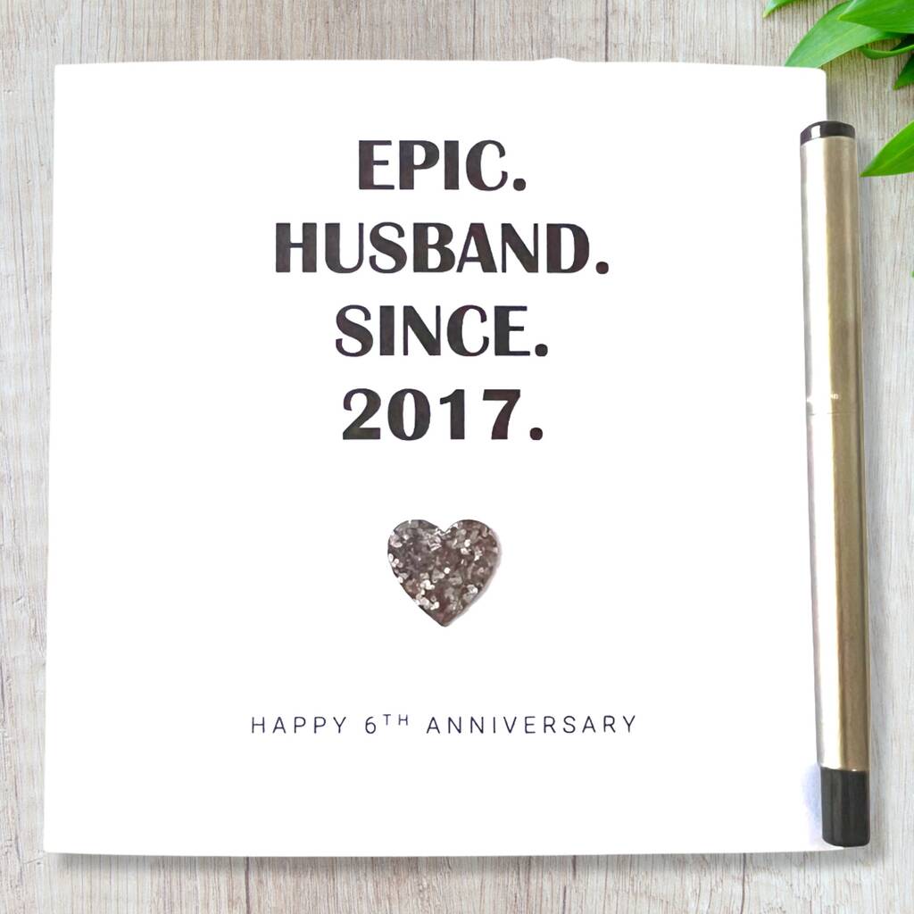 6th Wedding Anniversary Card Iron Epic Card By The Dogs Collars UK ...